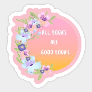 All bodies- floral Sticker